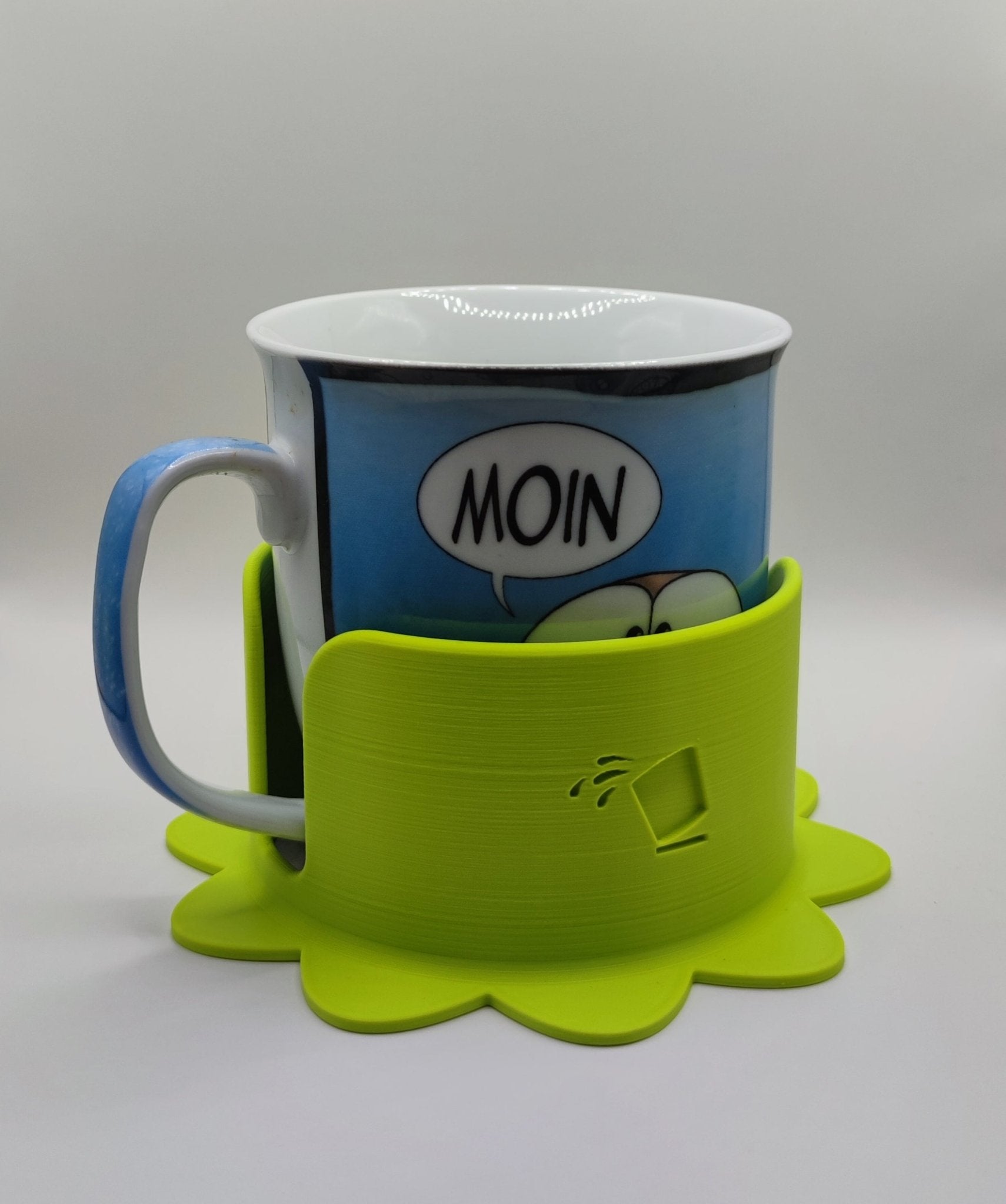 Getränkehalterung für Kaffeetasse oder Teetasse mit 10 cm Durchmesser - Überschwapp